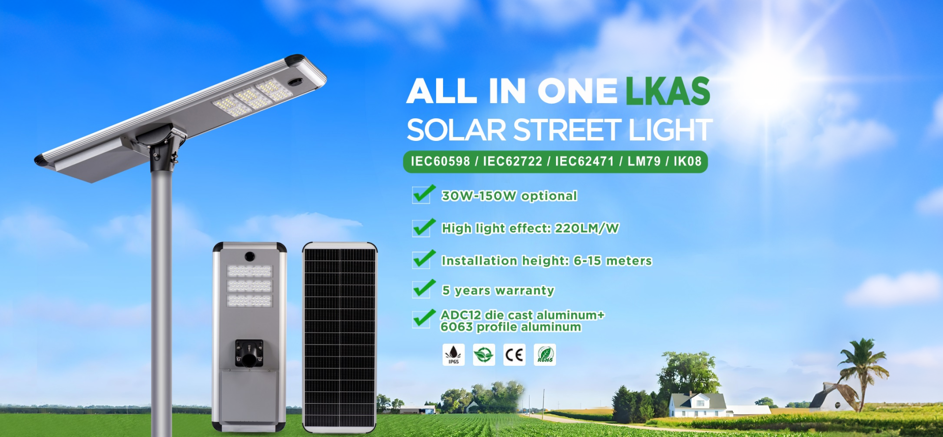 LKAS All-in-one Solar Street Light